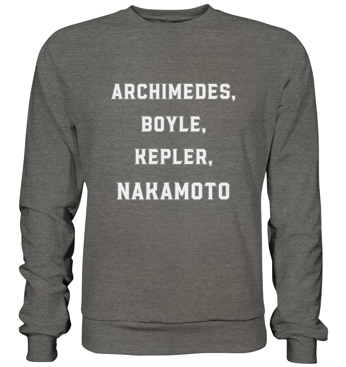 ARCHIMEDES, BOYLE, KEPLER, NAKAMOTO - Basic Sweatshirt