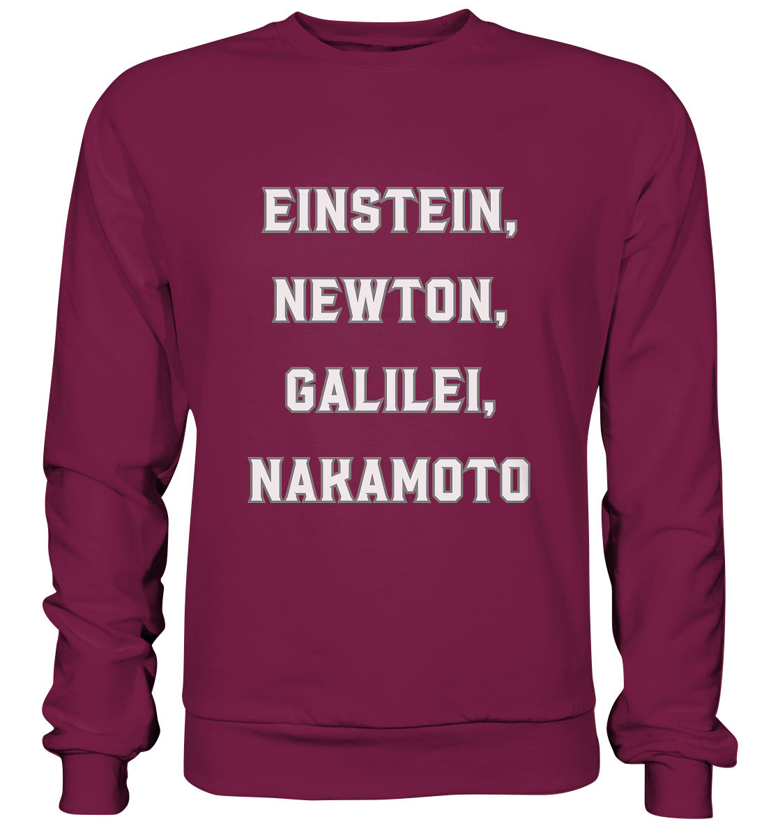 EINSTEIN, NEWTON, GALILEI, NAKAMOTO - Basic Sweatshirt