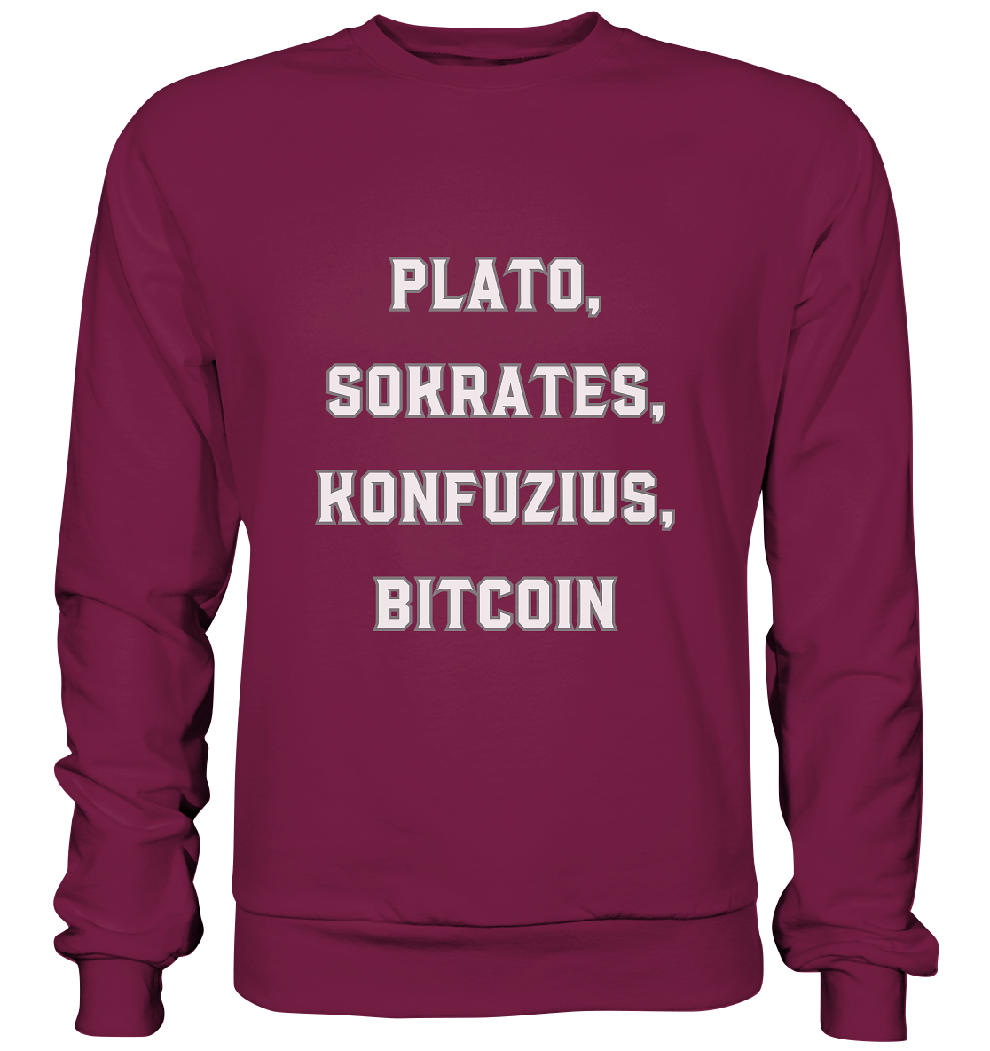 PLATO, SOKRATES, KONFUZIUS, BITCOIN  - Basic Sweatshirt