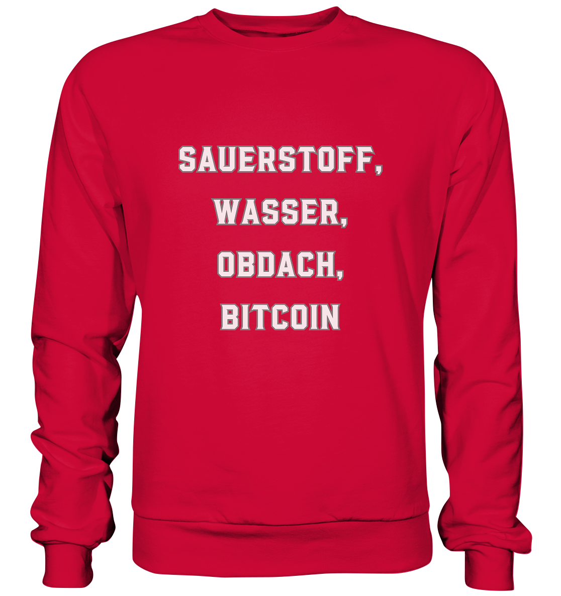 SAUERSTOFF, WASSER, OBDACH, BITCOIN - Basic Sweatshirt