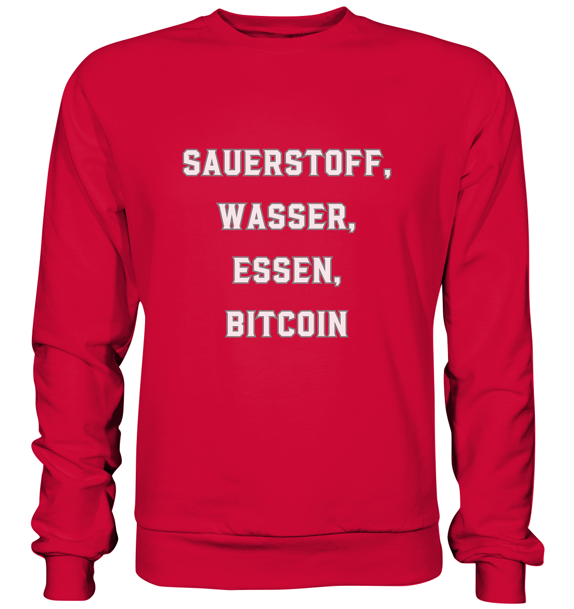 SAUERSTOFF, WASSER, ESSEN, BITCOIN - Basic Sweatshirt