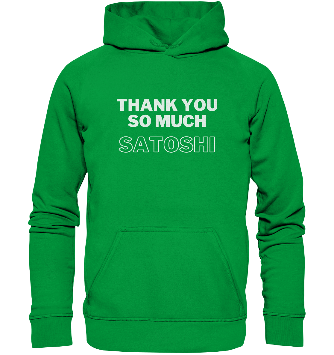 THANK YOU SO MUCH SATOSHI (Version pure white, andere Aufteilung)  - Basic Unisex Hoodie