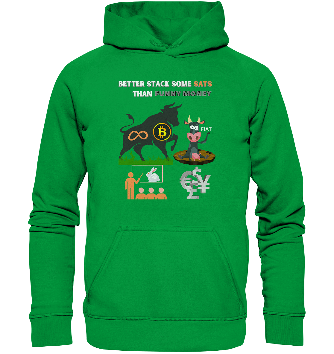 BETTER STACK SOME SATS THAN FUNNY MONEY - BTC BULLE, unendlich, Kaninchenbau-Schule,... - LADIES COLLECTION 21% automat. Rabatt bis zum Halving 2024 - Basic Unisex Hoodie