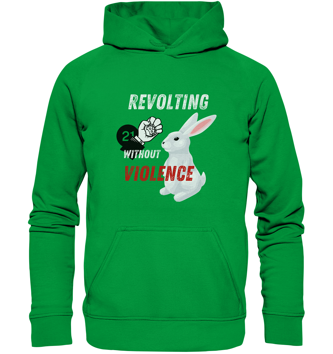 REVOLTING WITHOUT VIOLENCE - LADIES COLLECTION 21% automat. Rabatt bis zum Halving 2024  - Basic Unisex Hoodie