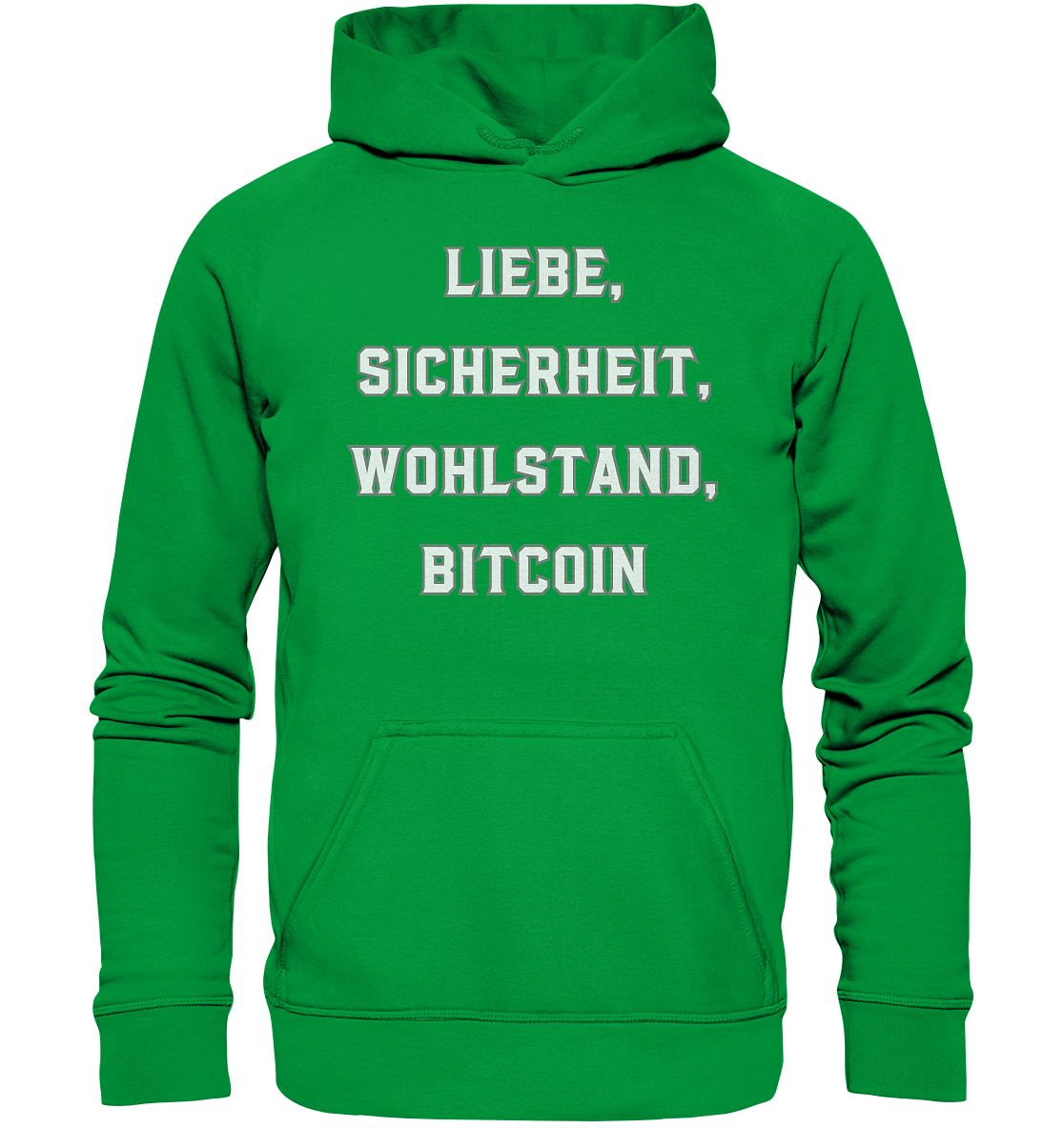 LIEBE, SICHERHEIT, WOHLSTAND, BITCOIN - Ladies Collection  - Basic Unisex Hoodie