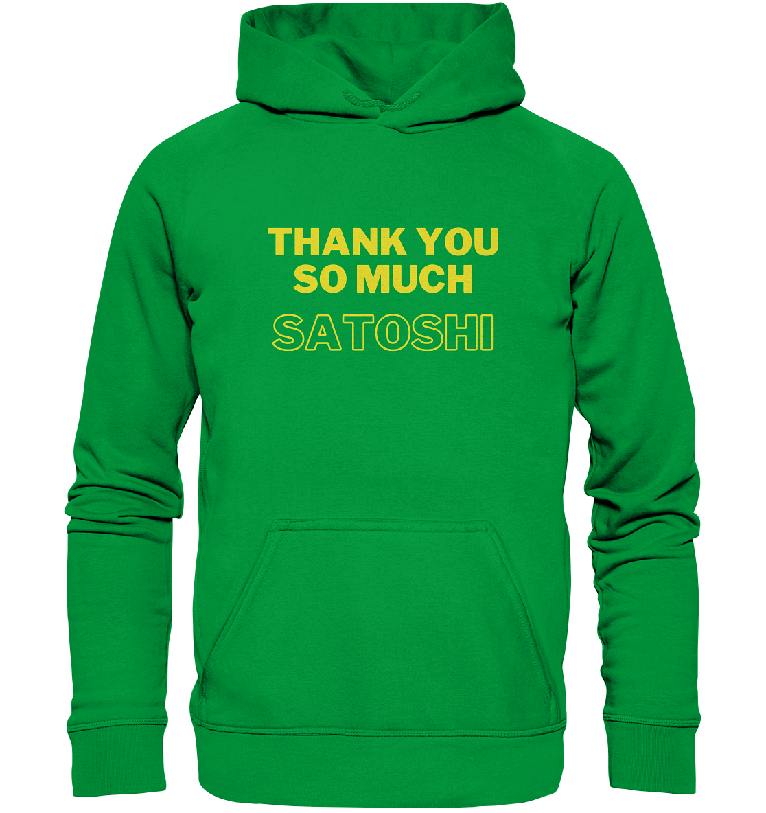 THANK YOU SO MUCH SATOSHI (gelbe Schrift)   - Basic Unisex Hoodie