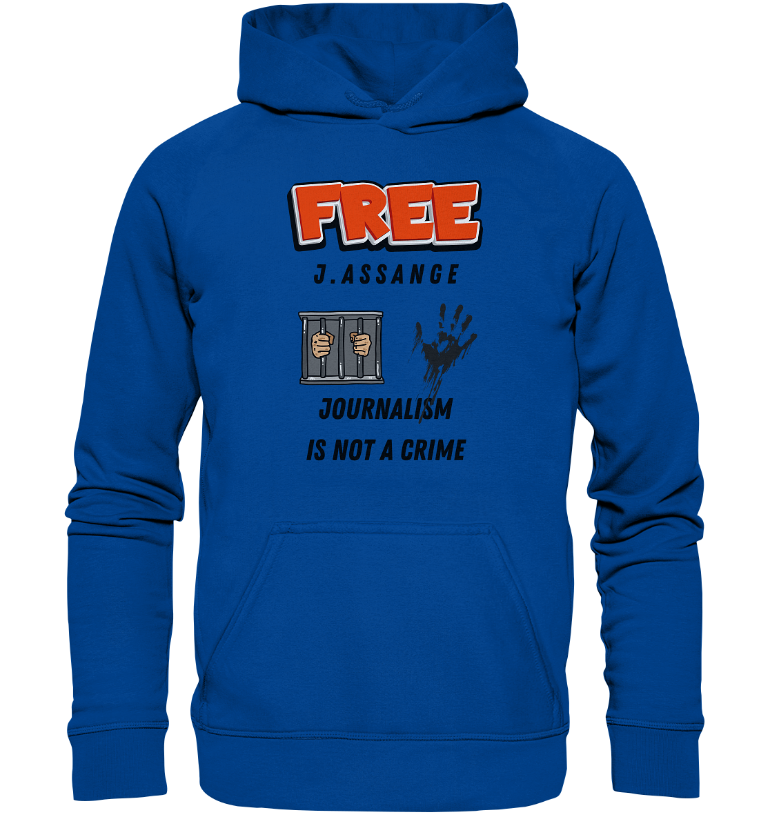 FREE J. ASSANGE - JOURNALISM IS NOT CRIME (2 Grafiken) - Ladies Collection 21% Rabatt bis zum Halving 2024) - Basic Unisex Hoodie