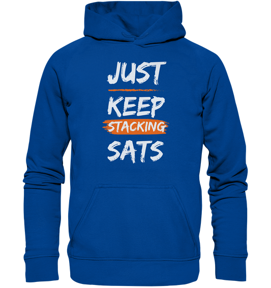 JUST KEEP STACKING SATS - LADIES COLLECTION 21% automat. Rabatt bis zum Halving 2024   - Basic Unisex Hoodie