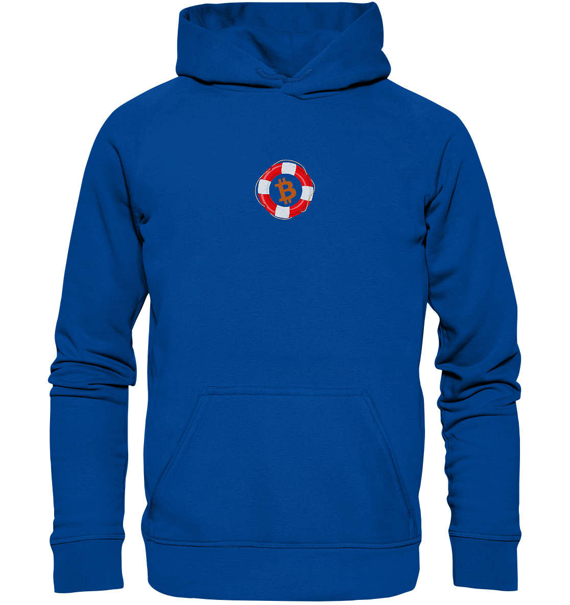 Minimalistisch Rettungsring Bitcoin - Basic Unisex Hoodie