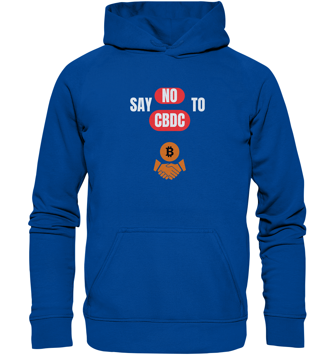 SAY NO TO CBDC - DEFIANCE handshake (Ladies Collection 21% Rabatt bis zum Halving 2024) - Basic Unisex Hoodie