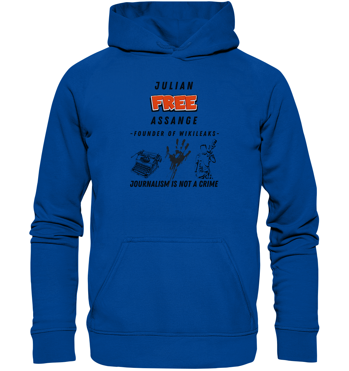 FREE JULIAN ASSANGE - FOUNDER OF WIKILEAKS - JOURNALISM IS NOT A CRIME (3 Grafiken) - Ladies Collection 21% Rabatt bis zum Halving 2024) - Basic Unisex Hoodie