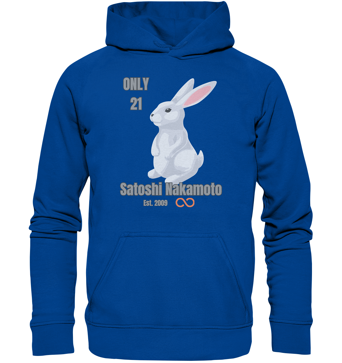 SATOSHI NAKAMOTO Est. 2009 (unendlich) ONLY 21- LADIES COLLECTION 21% automat. Rabatt bis zum Halving 2024  - Basic Unisex Hoodie