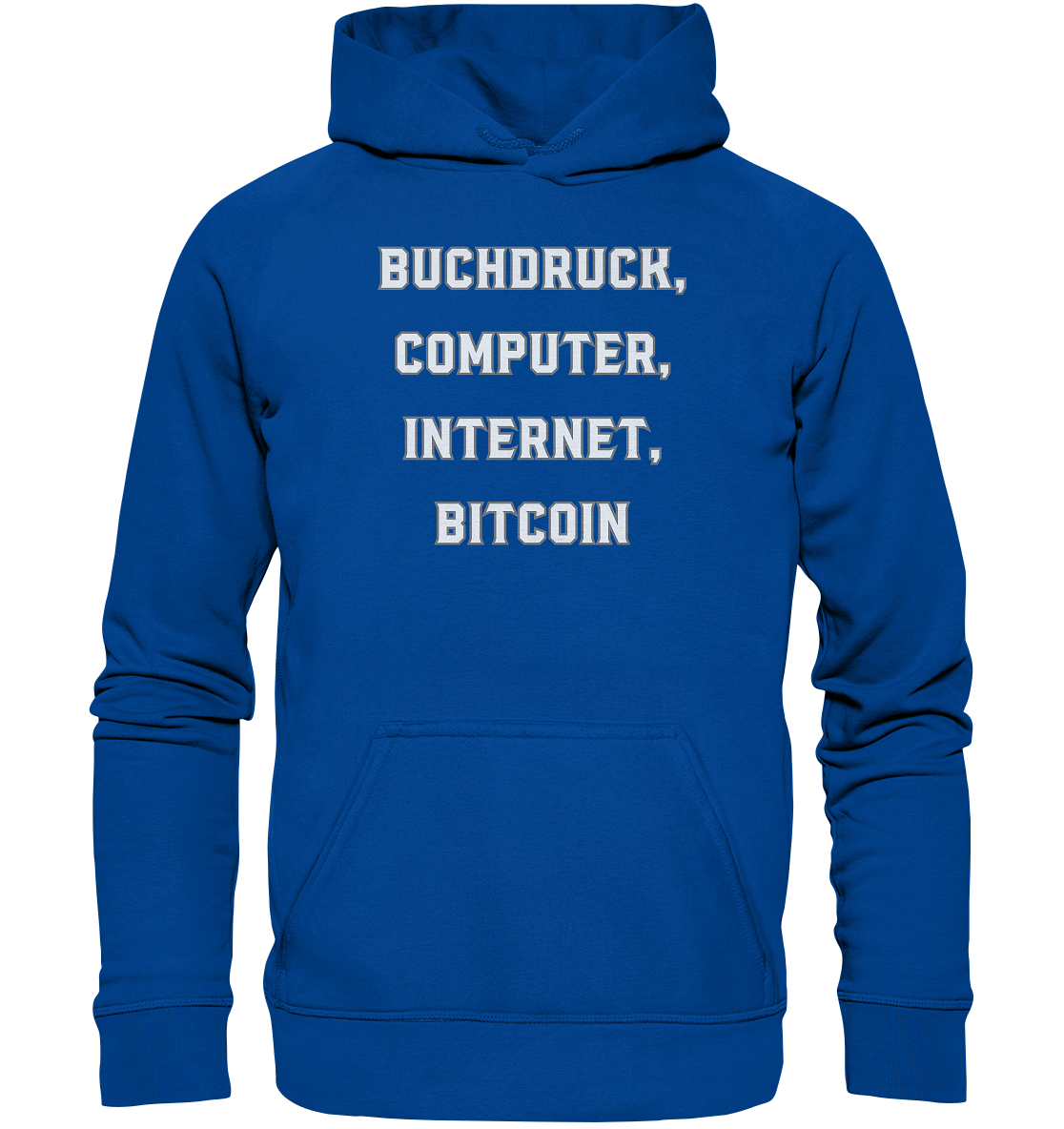 Buchdruck, Computer, Internet, Bitcoin - Basic Unisex Hoodie