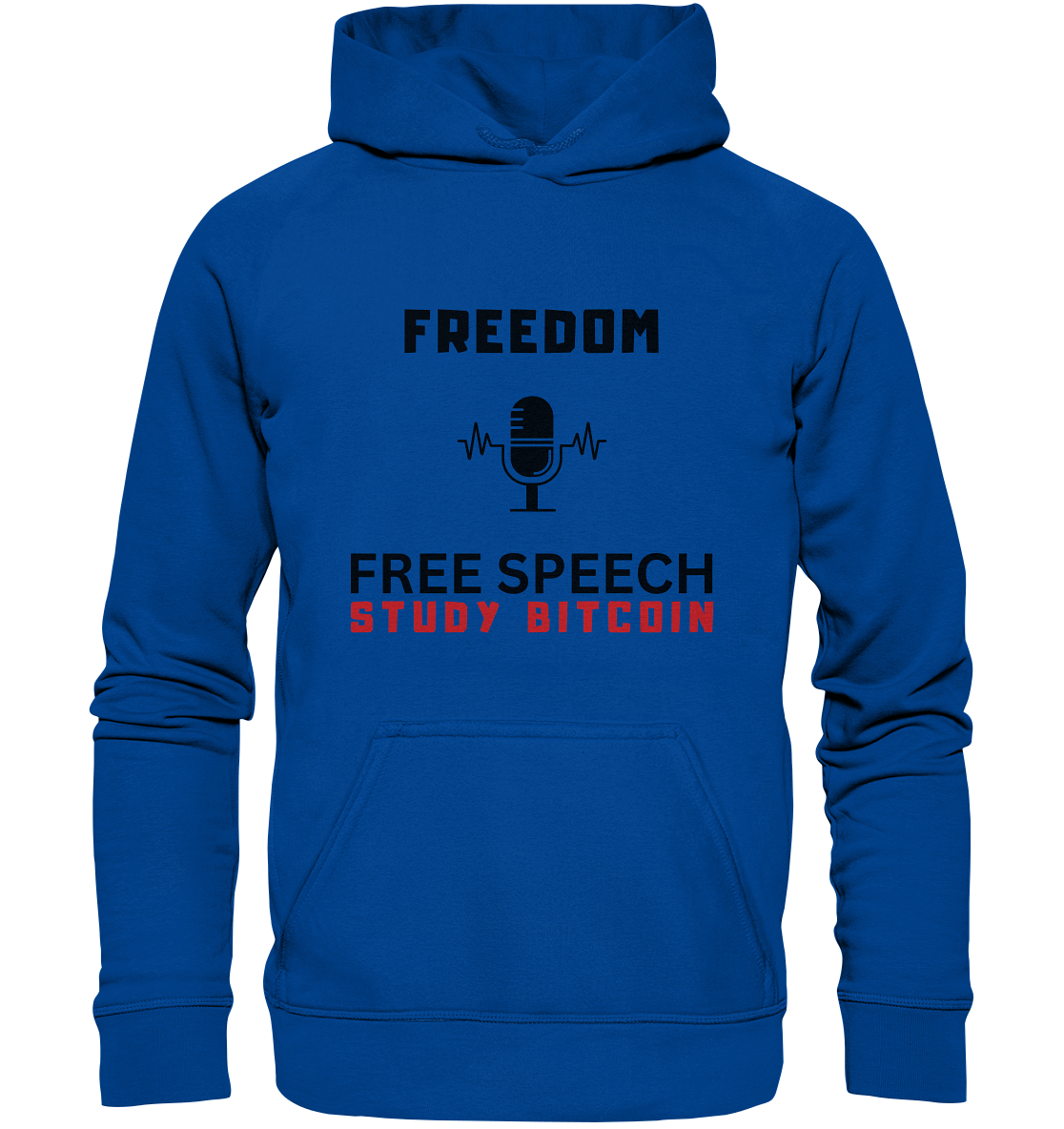 FREEDOM (Mikrofon) FREE SPEECH, STUDY BITCOIN - LADIES COLLECTION 21% automat. Rabatt bis zum Halving 2024 - Basic Unisex Hoodie