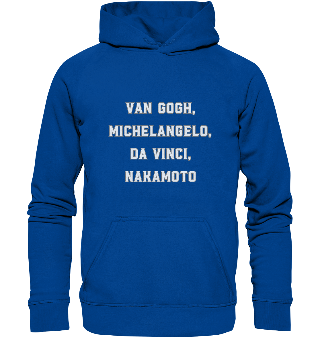 van Gogh, Michelangelo, da Vinci, Nakamoto - Basic Unisex Hoodie