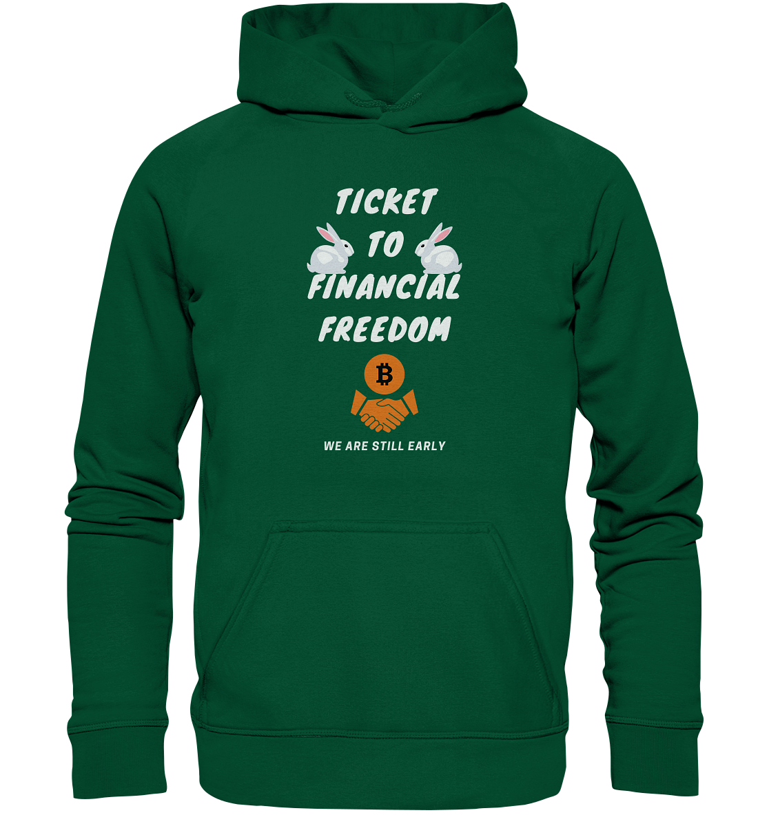 TICKET TO FINANCIAL FREEDOM - rabbit version (Ladies Collection 21% Rabatt bis zum Halving 2024) - Basic Unisex Hoodie