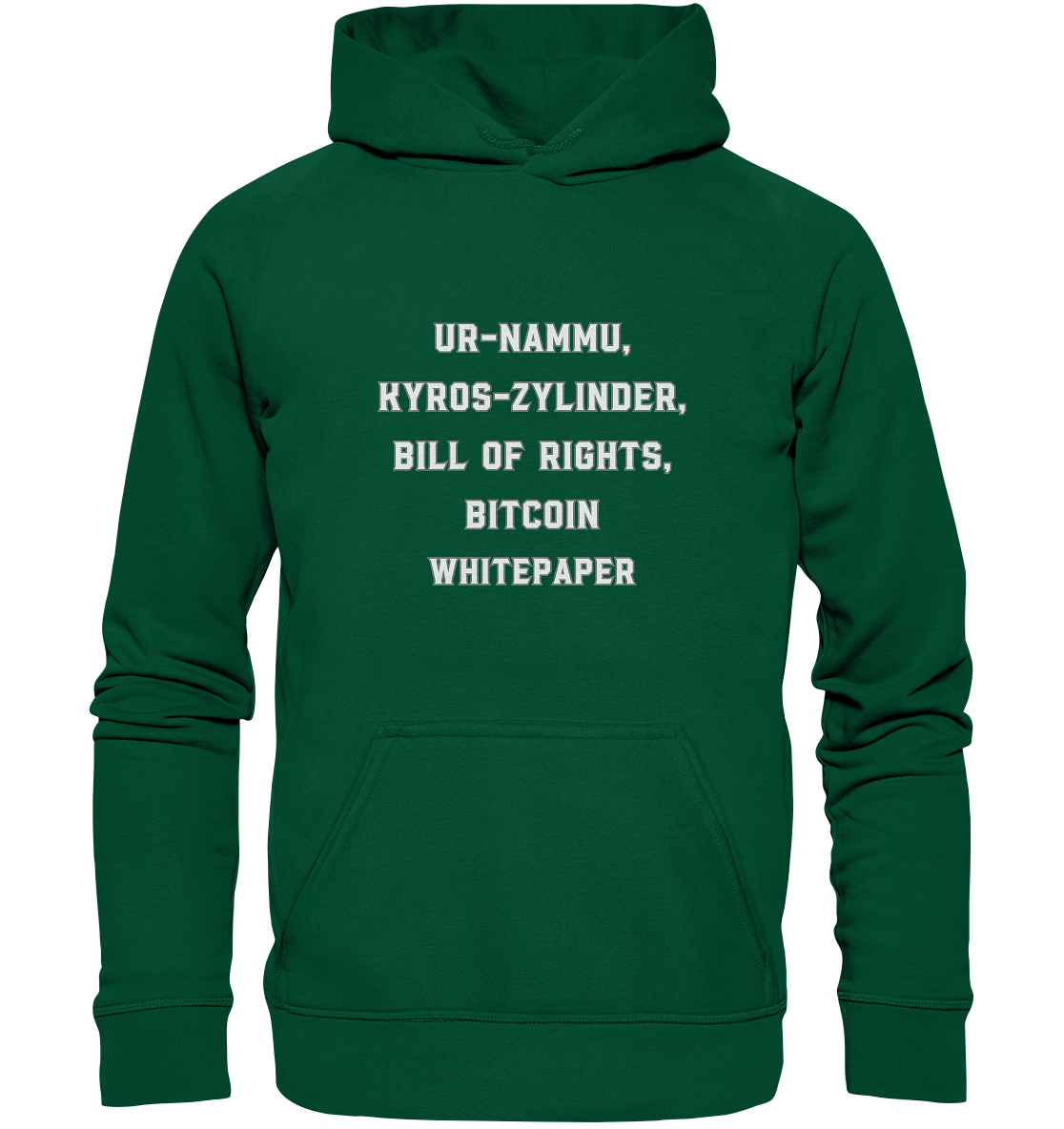 UR-NAMMU, KYROS-ZYLINDER, BILL OF RIGHTS, BITCOIN WHITEPAPER - Basic Unisex Hoodie