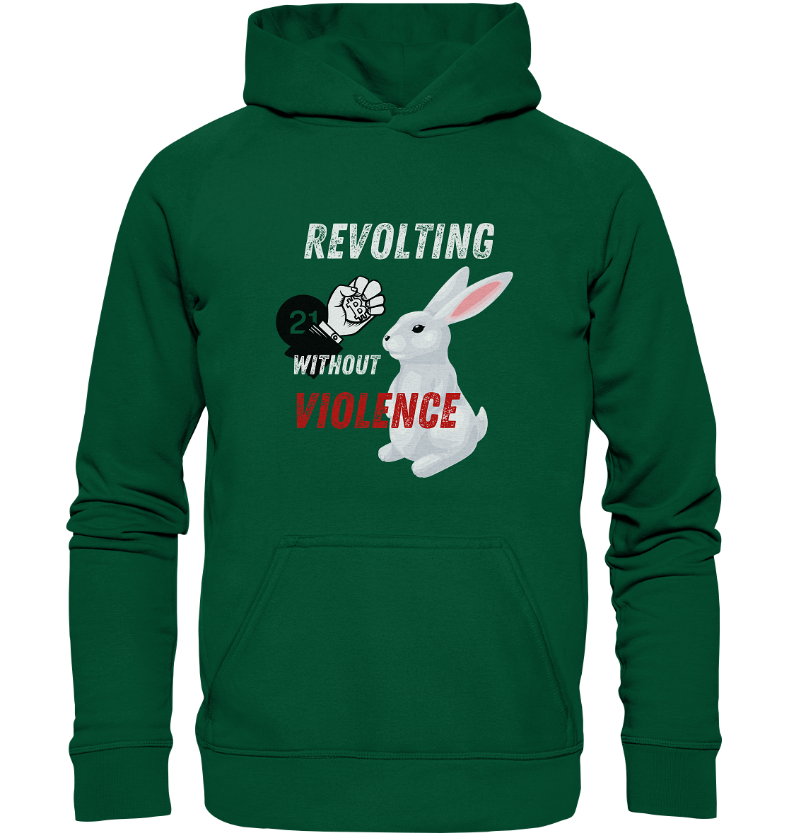 REVOLTING WITHOUT VIOLENCE - LADIES COLLECTION 21% automat. Rabatt bis zum Halving 2024  - Basic Unisex Hoodie