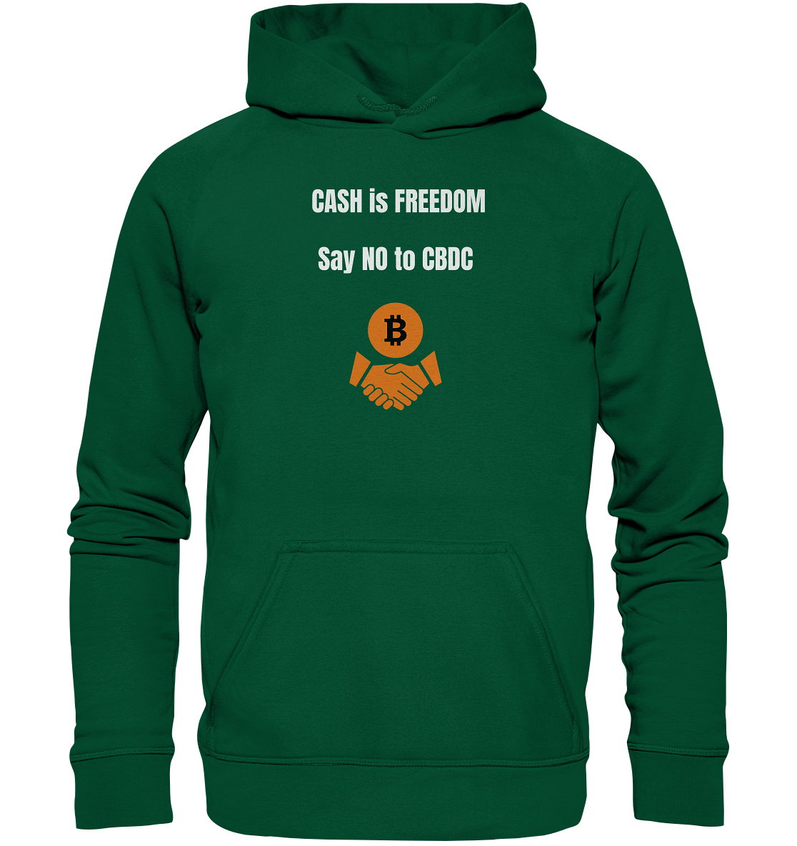 CASH is FREEDOM, Say NO to CBDC (Ladies Collection 21% Rabatt bis zum Halving 2024)  - Basic Unisex Hoodie