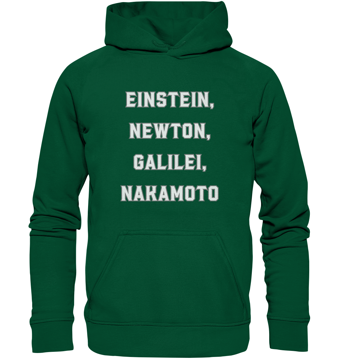 EINSTEIN, NEWTON, GALILEI, NAKAMOTO - Basic Unisex Hoodie