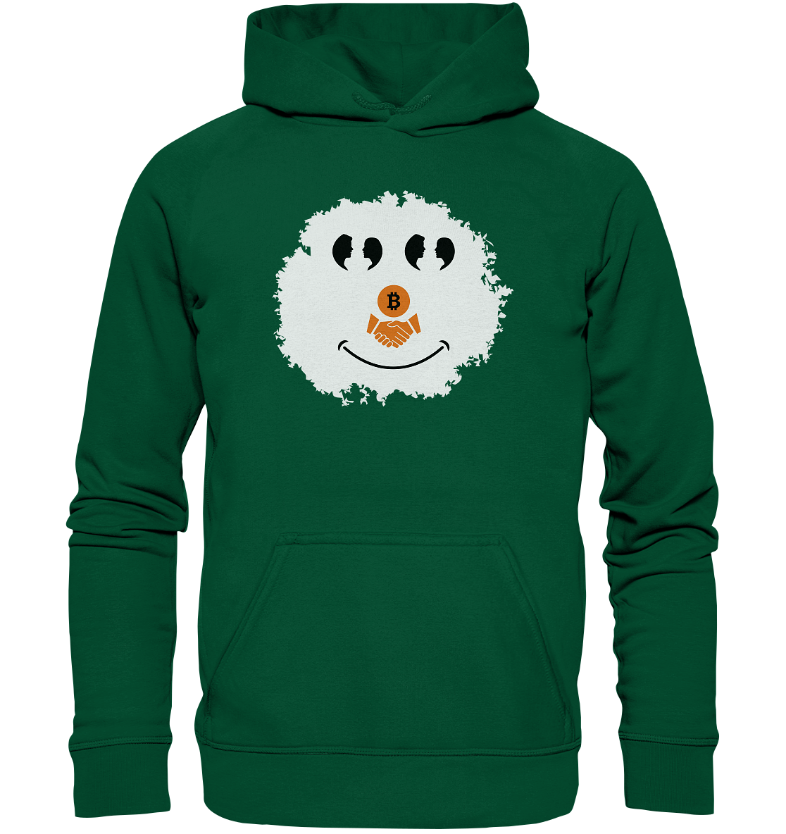 Smiley Augen Gespräch Bitcoin handshake - (Ladies Collection 21% Rabatt bis zum Halving 2024) - Basic Unisex Hoodie