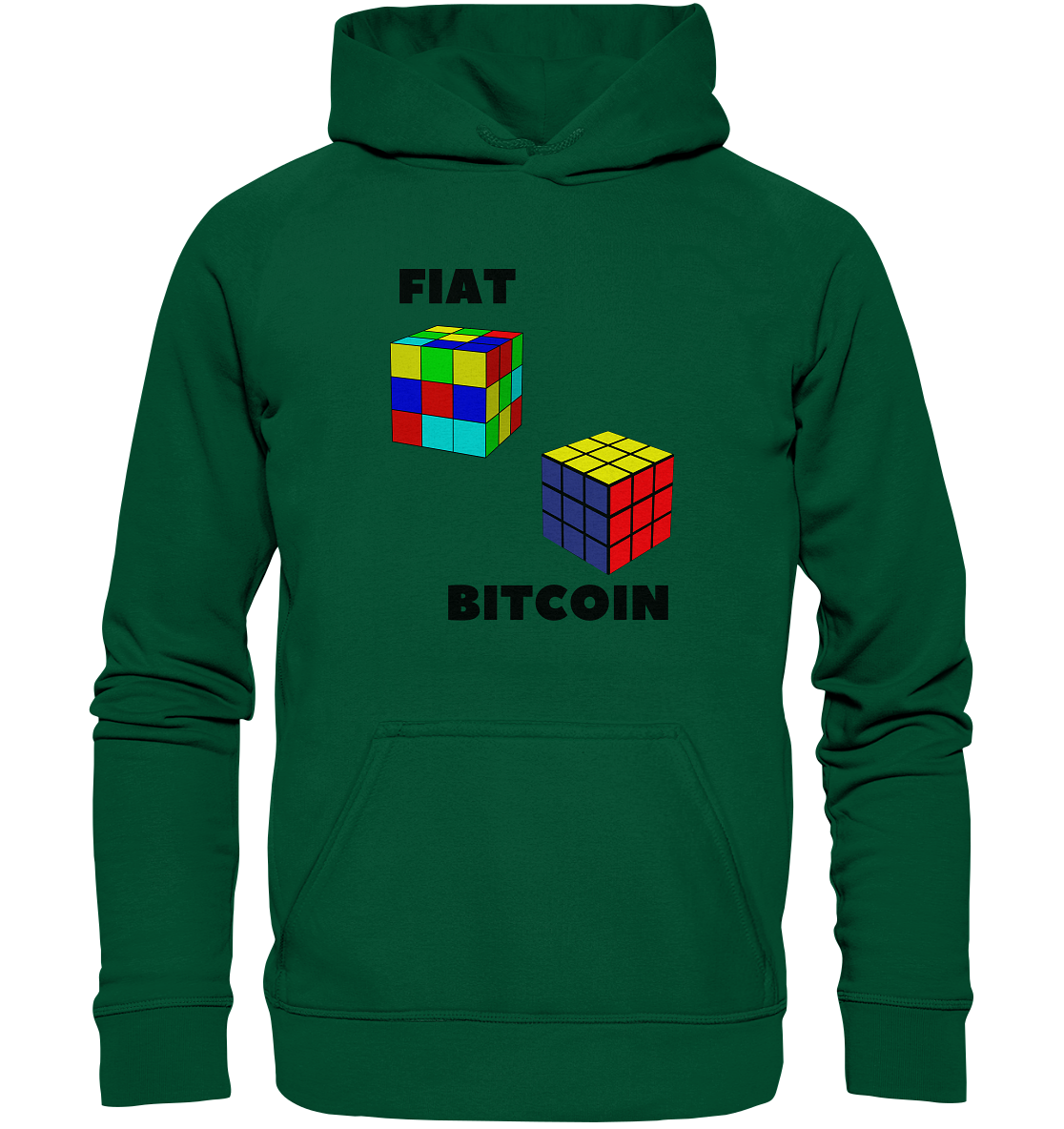 FIAT Cube & BITCOIN Cube - gerade Variante (Ladies Collection 21% Rabatt bis zum Halving 2024)    - Basic Unisex Hoodie