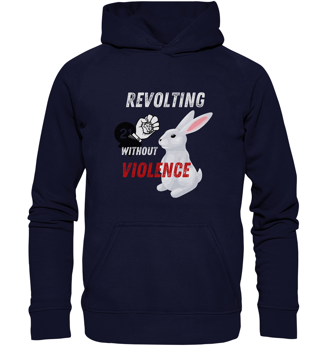 REVOLTING WITHOUT VIOLENCE - LADIES COLLECTION 21% automat. Rabatt bis zum Halving 2024  - Basic Unisex Hoodie