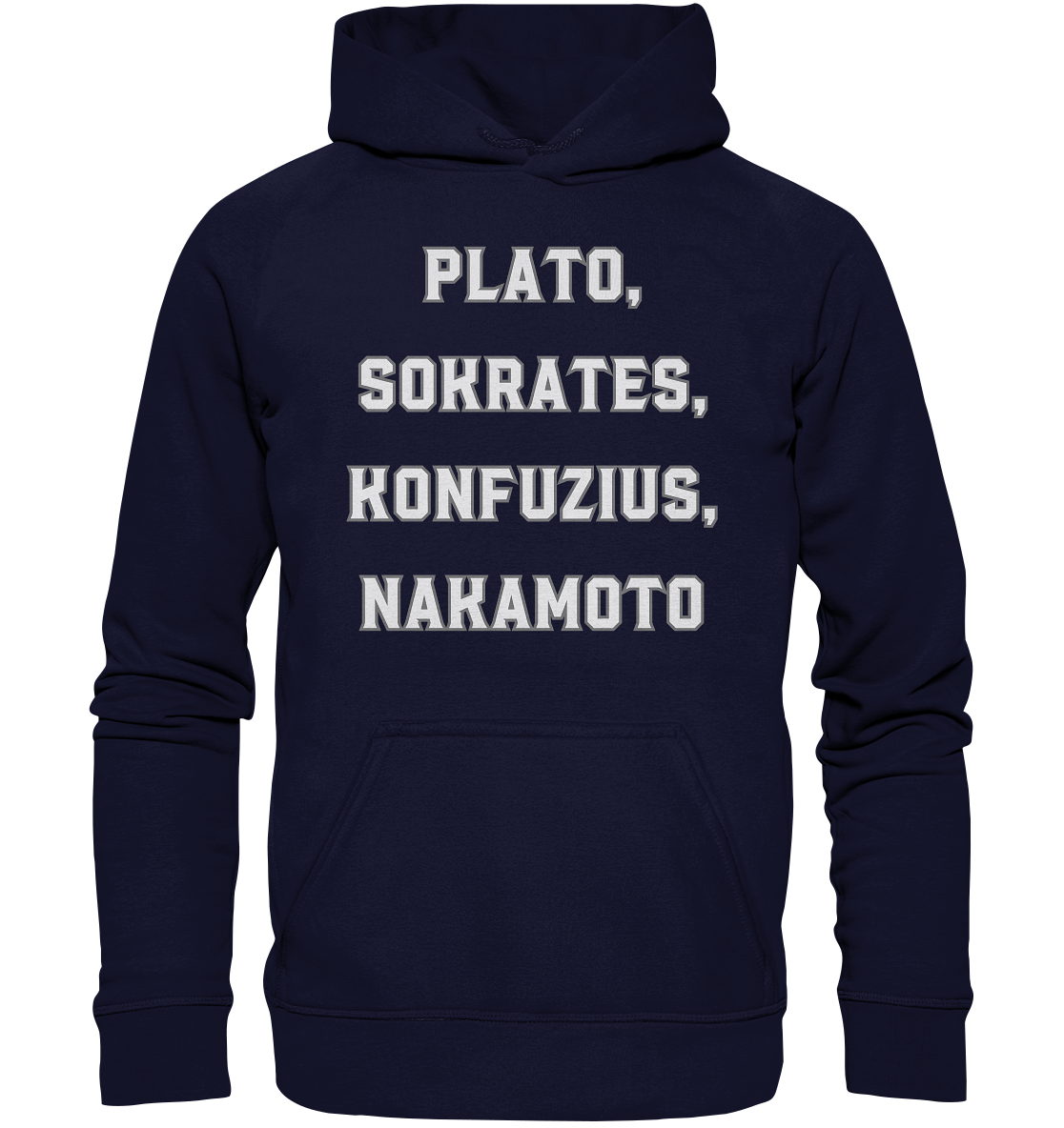 PLATO, SOKRATES, KONFUZIUS, NAKAMOTO - Ladies Collection - Basic Unisex Hoodie