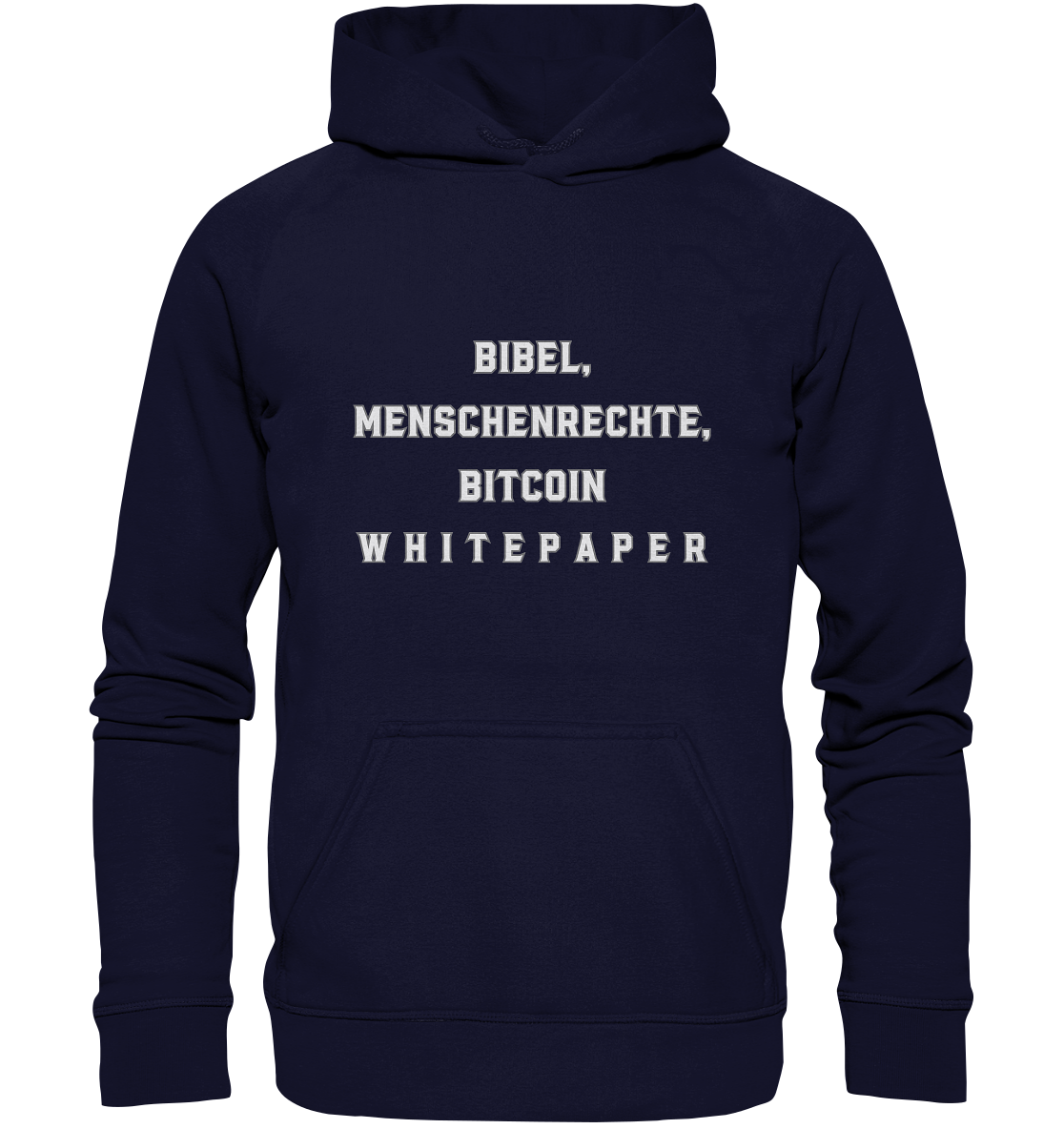 BIBEL, MENSCHENRECHTE, BITCOIN W H I T E P A P E R  - Basic Unisex Hoodie