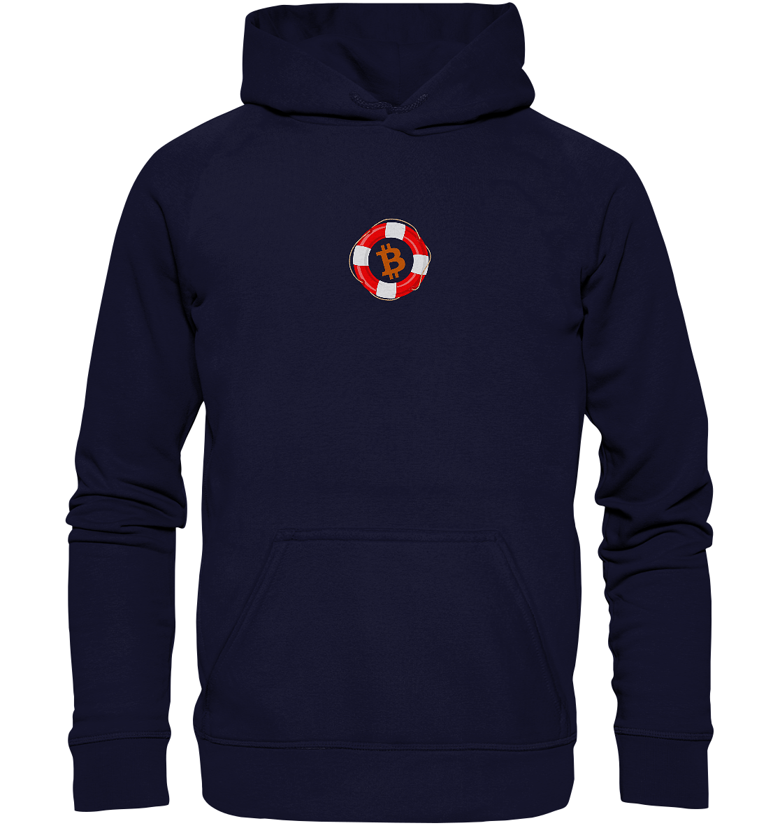 Minimalistisch Rettungsring Bitcoin - Basic Unisex Hoodie