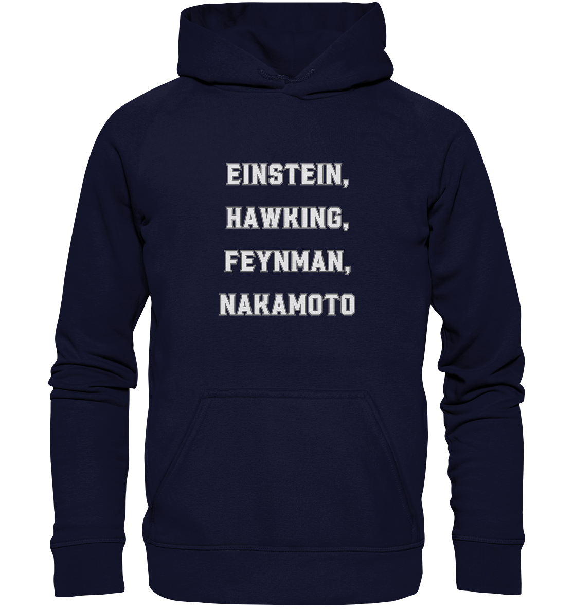 EINSTEIN, HAWKING, FEYNMAN, NAKAMOTO - Basic Unisex Hoodie