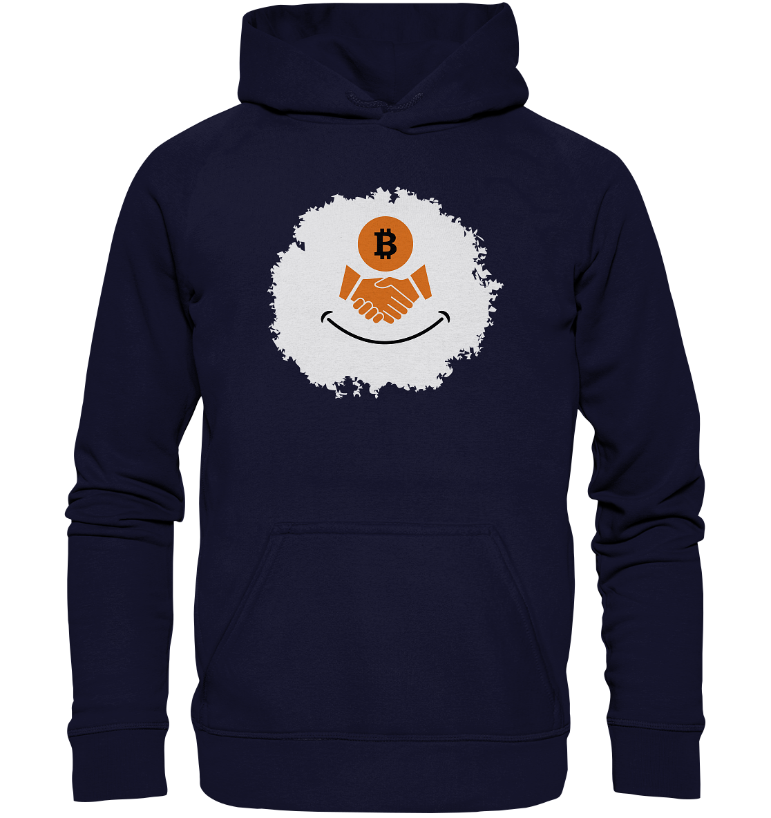 Smiley Bitcoin handshake - (Ladies Collection 21% Rabatt bis zum Halving 2024) - Basic Unisex Hoodie