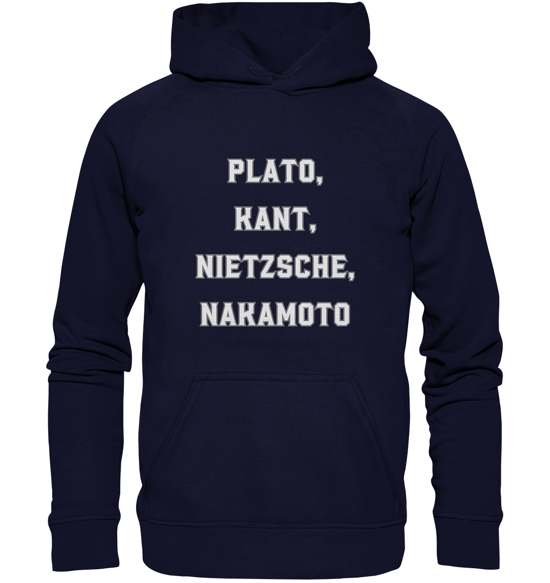 PLATO, KANT, NIETZSCHE, NAKANOTO - Basic Unisex Hoodie