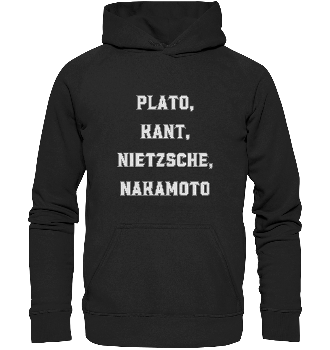 PLATO, KANT, NIETZSCHE, NAKANOTO - Basic Unisex Hoodie