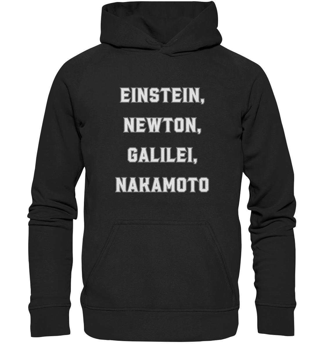 EINSTEIN, NEWTON, GALILEI, NAKAMOTO - Basic Unisex Hoodie