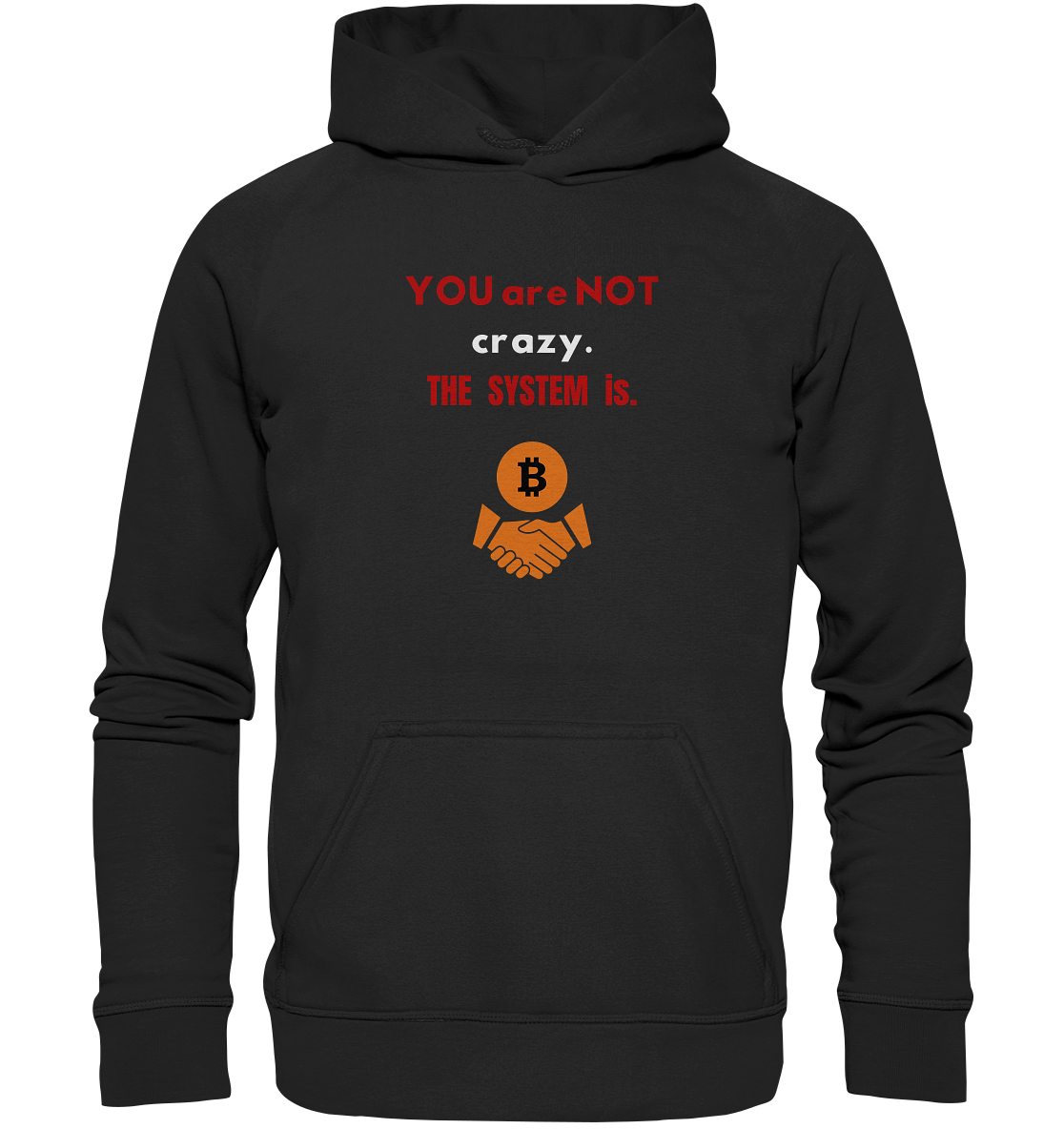 YOU are NOT crazy. THE SYSTEM is. (Ladies Collection 21% Rabatt bis zum Halving 2024) - Basic Unisex Hoodie