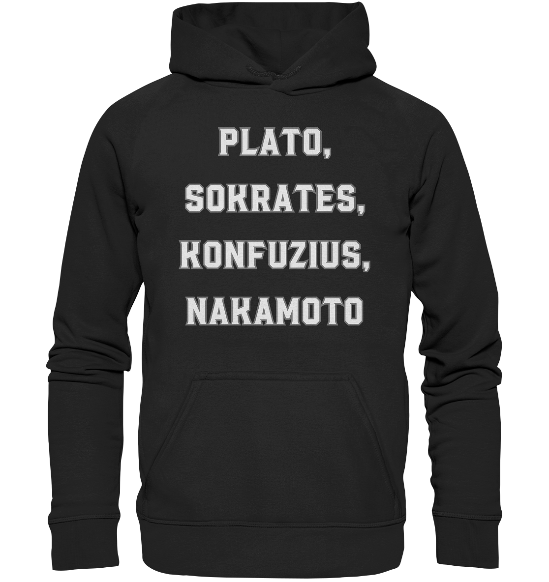 PLATO, SOKRATES, KONFUZIUS, NAKAMOTO - Ladies Collection - Basic Unisex Hoodie