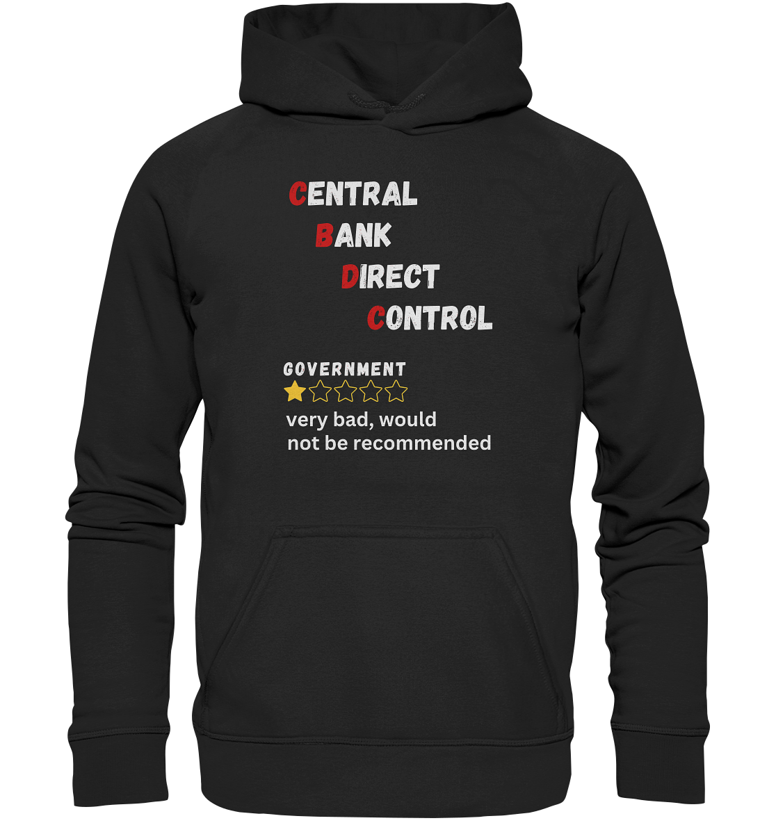 CENTRAL BANK DIRECT CONTROL - Government... not be recommended (Ladies Collection 21% Rabatt bis zum Halving 2024)  - Basic Unisex Hoodie