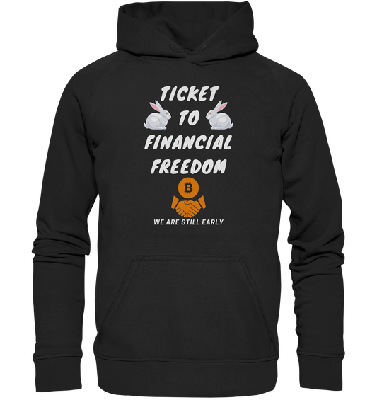 TICKET TO FINANCIAL FREEDOM - LADIES COLLECTION 21% automat. Rabatt bis zum Halving 2024   - Basic Unisex Hoodie