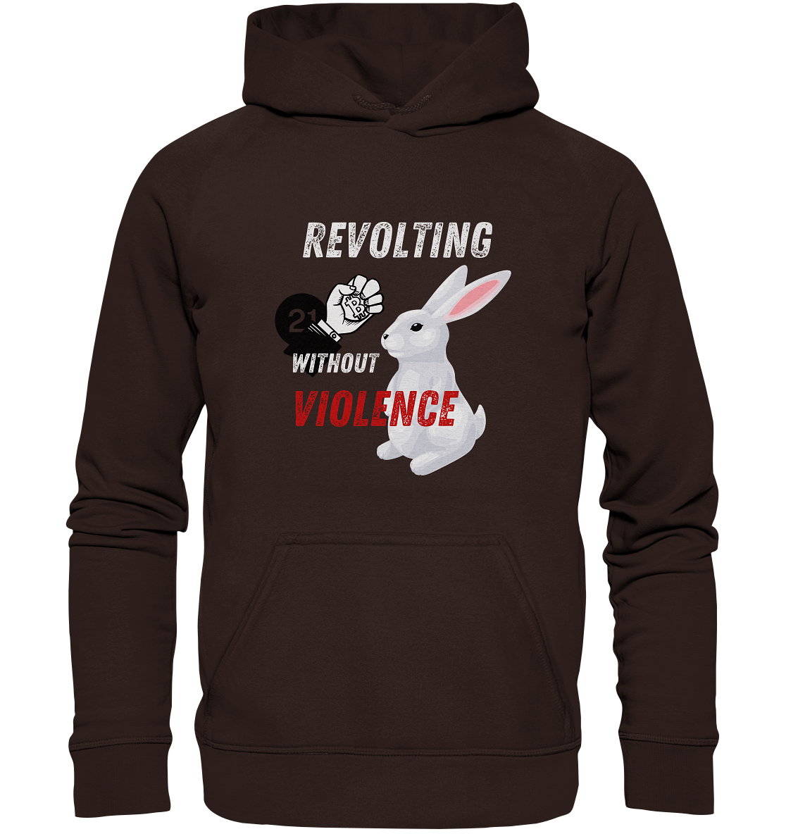 REVOLTING WITHOUT VIOLENCE - LADIES COLLECTION 21% automat. Rabatt bis zum Halving 2024  - Basic Unisex Hoodie