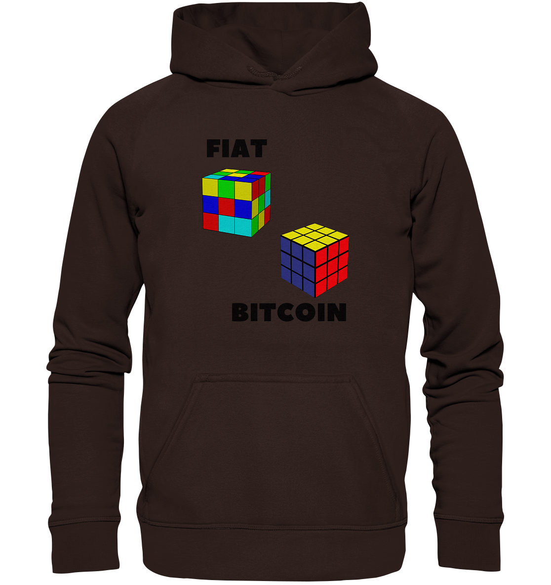 FIAT Cube & BITCOIN Cube - gerade Variante (Ladies Collection 21% Rabatt bis zum Halving 2024)    - Basic Unisex Hoodie