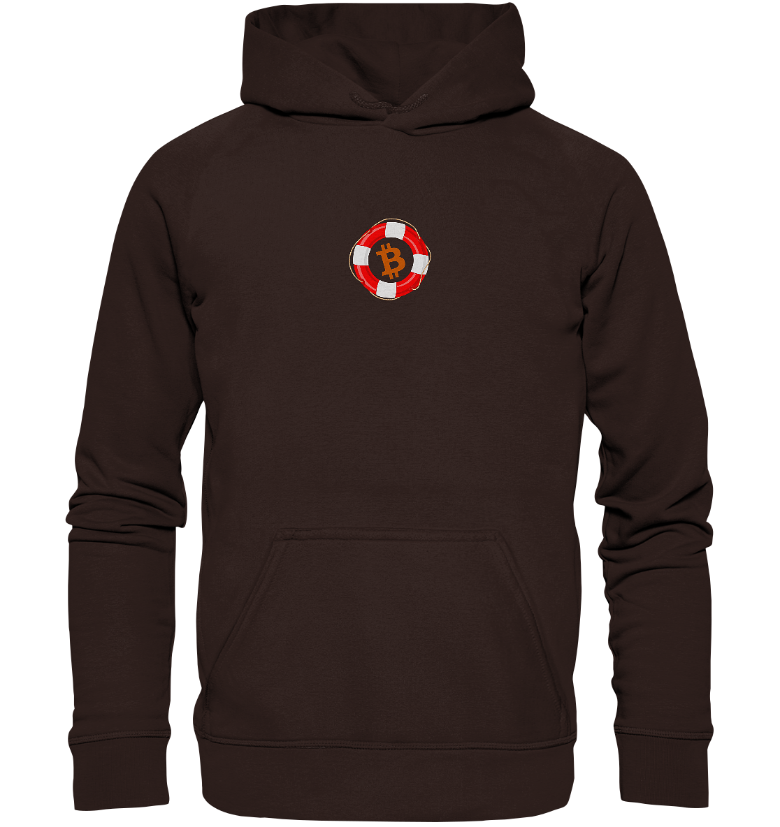 Minimalistisch Rettungsring Bitcoin - Basic Unisex Hoodie