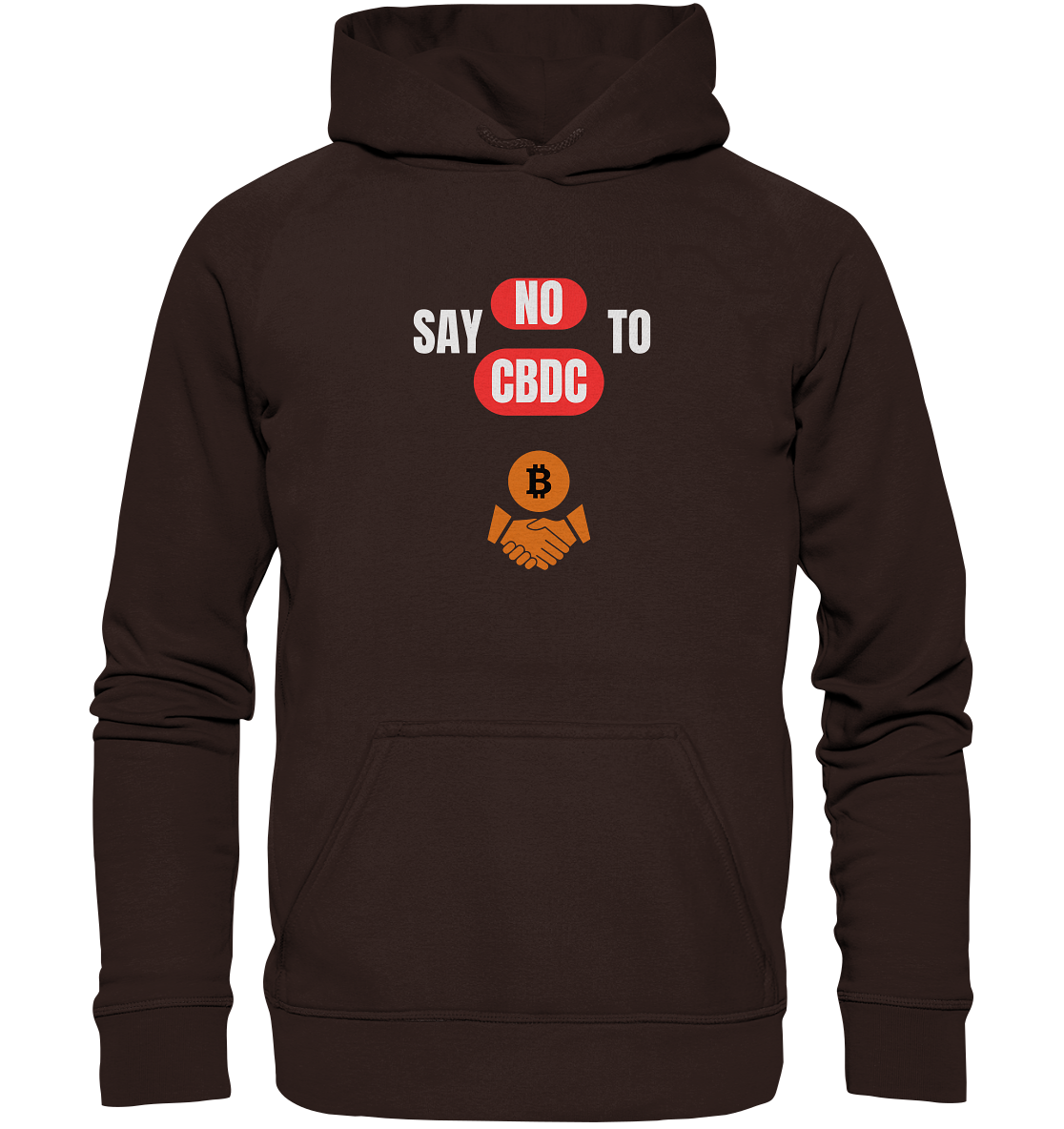 SAY NO TO CBDC - DEFIANCE handshake (Ladies Collection 21% Rabatt bis zum Halving 2024) - Basic Unisex Hoodie