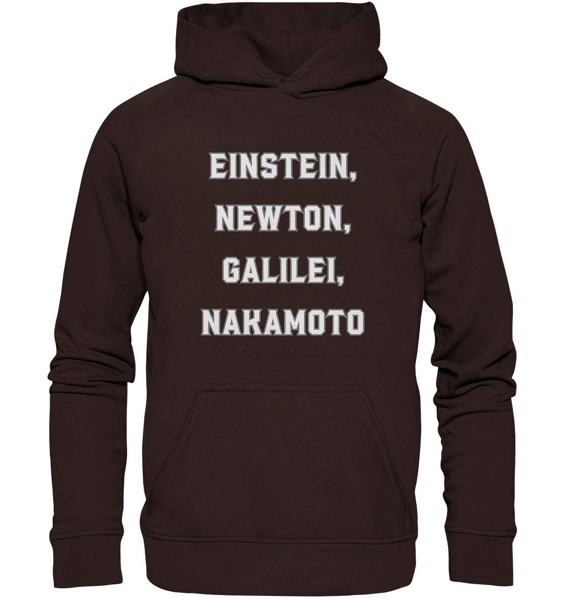 EINSTEIN, NEWTON, GALILEI, NAKAMOTO - Basic Unisex Hoodie