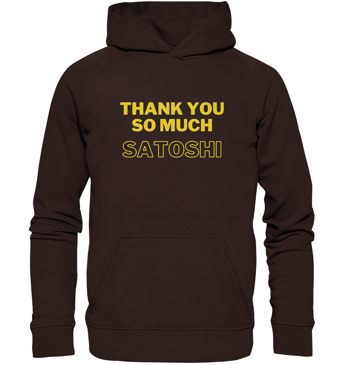 THANK YOU SO MUCH SATOSHI (gelbe Schrift)   - Basic Unisex Hoodie