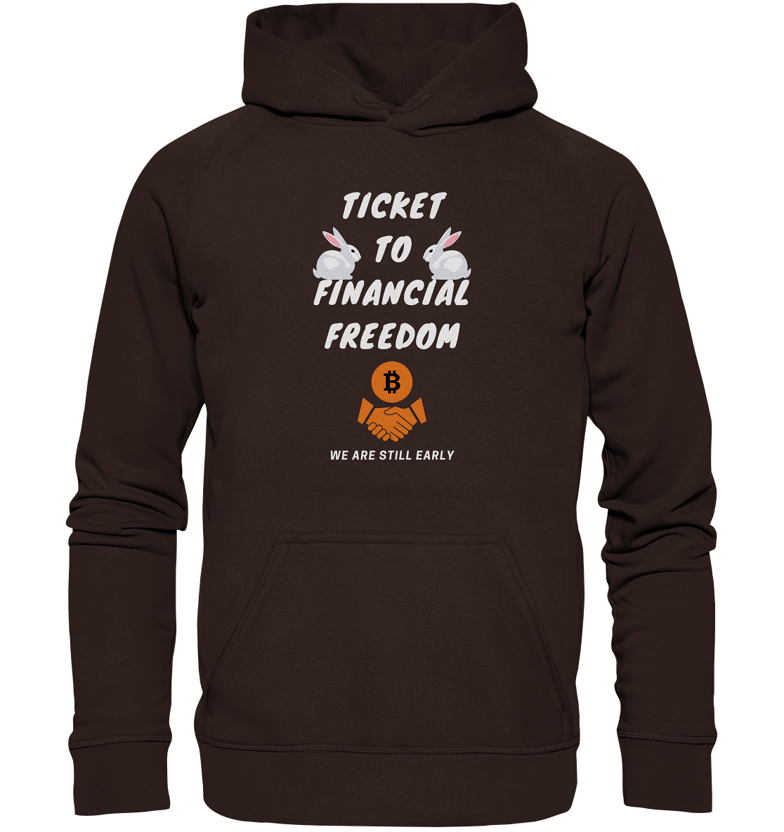 TICKET TO FINANCIAL FREEDOM - rabbit version (Ladies Collection 21% Rabatt bis zum Halving 2024) - Basic Unisex Hoodie