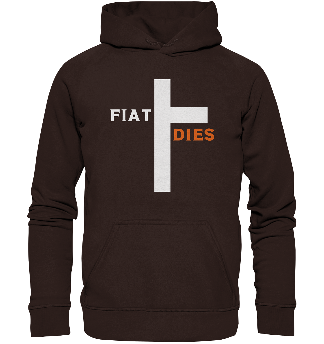 FIAT DIES  (Version: "FIAT" in weiss, "DIES" in orange) - Basic Unisex Hoodie