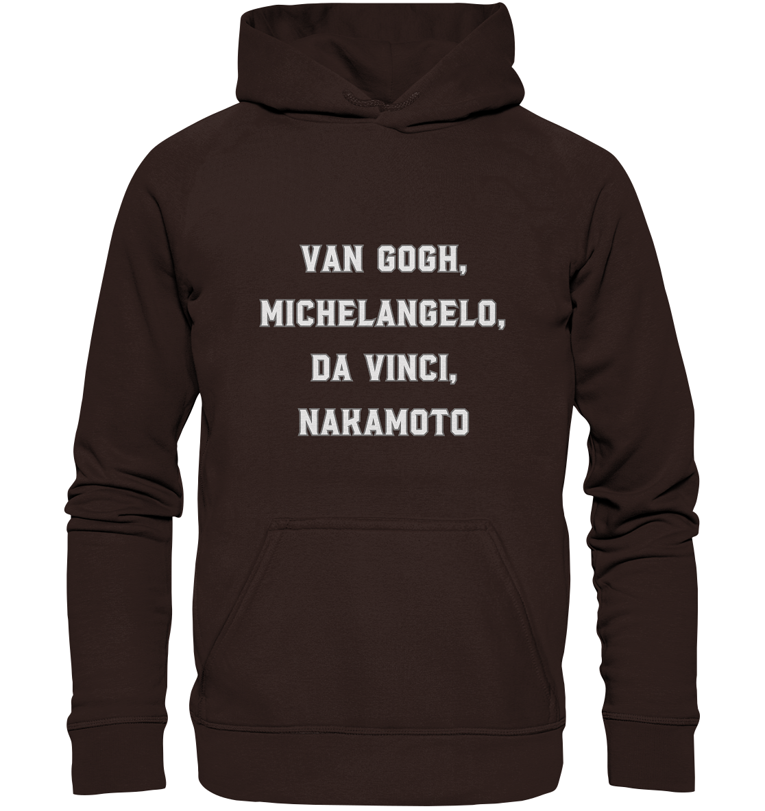 van Gogh, Michelangelo, da Vinci, Nakamoto - Basic Unisex Hoodie