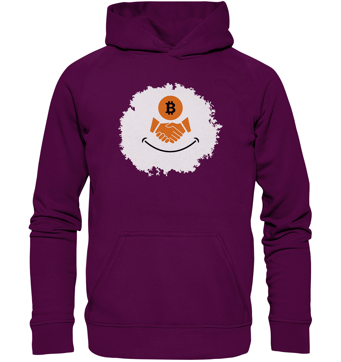 Smiley Bitcoin handshake - (Ladies Collection 21% Rabatt bis zum Halving 2024) - Basic Unisex Hoodie