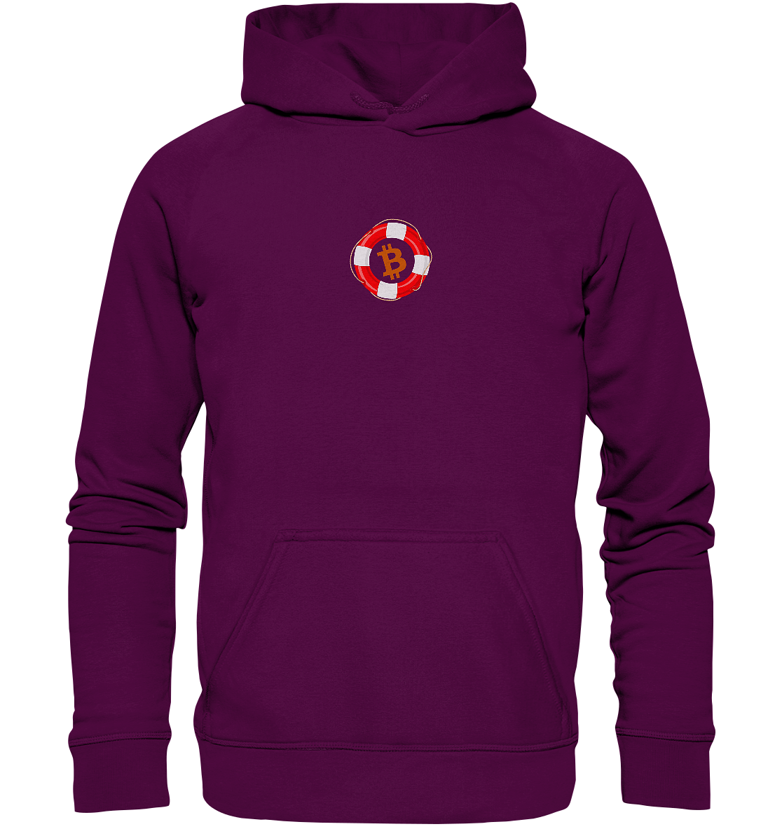 Minimalistisch Rettungsring Bitcoin - Basic Unisex Hoodie